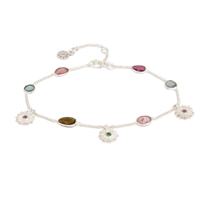 mini sun, tourmaline stone, bracelet, minimal jewellery, sun shape design