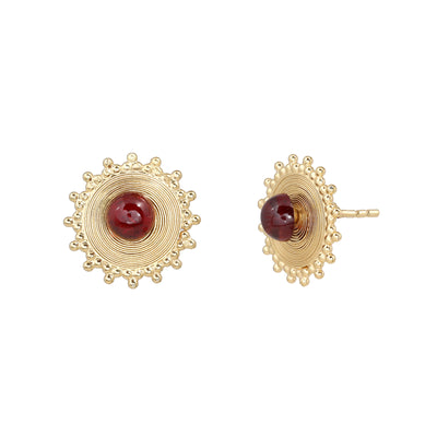 Kedia earrings with garnet