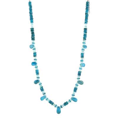Selia necklace with apatite and aquamarine