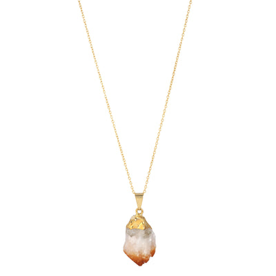 Silo necklace with citrine