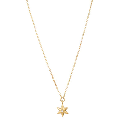 Star necklace with moissanite