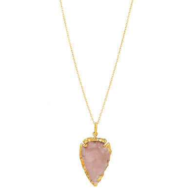 Vishva necklace with rose quartz