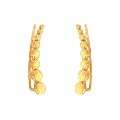 Neptune ear climbers gold plated, silver