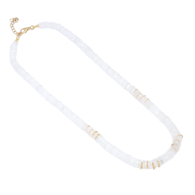 Moonstone beads necklace