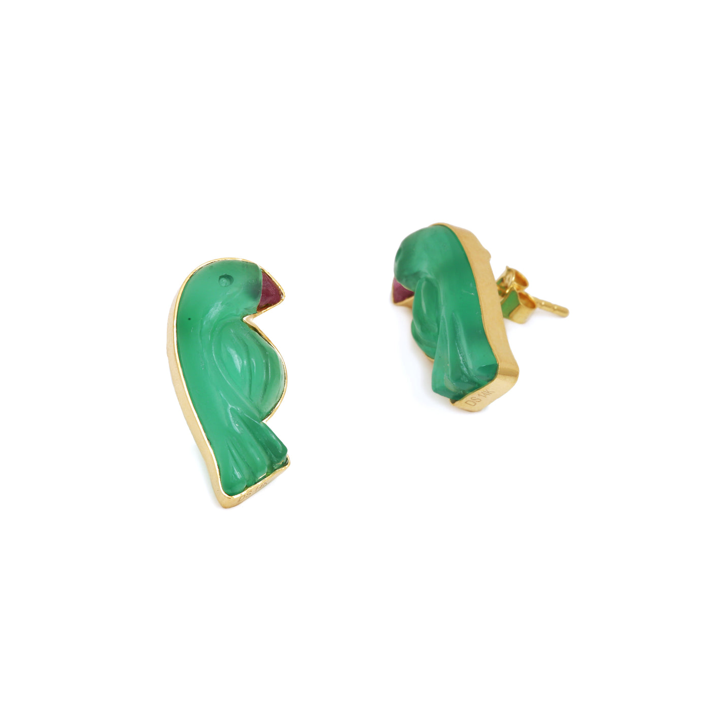 Parrot Gold Earrings