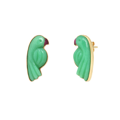 Parrot Gold Earrings