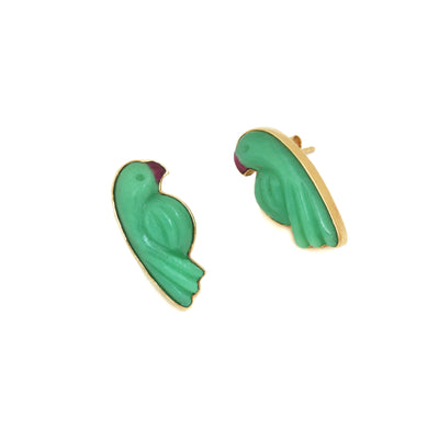 Parrot Gold Earrings