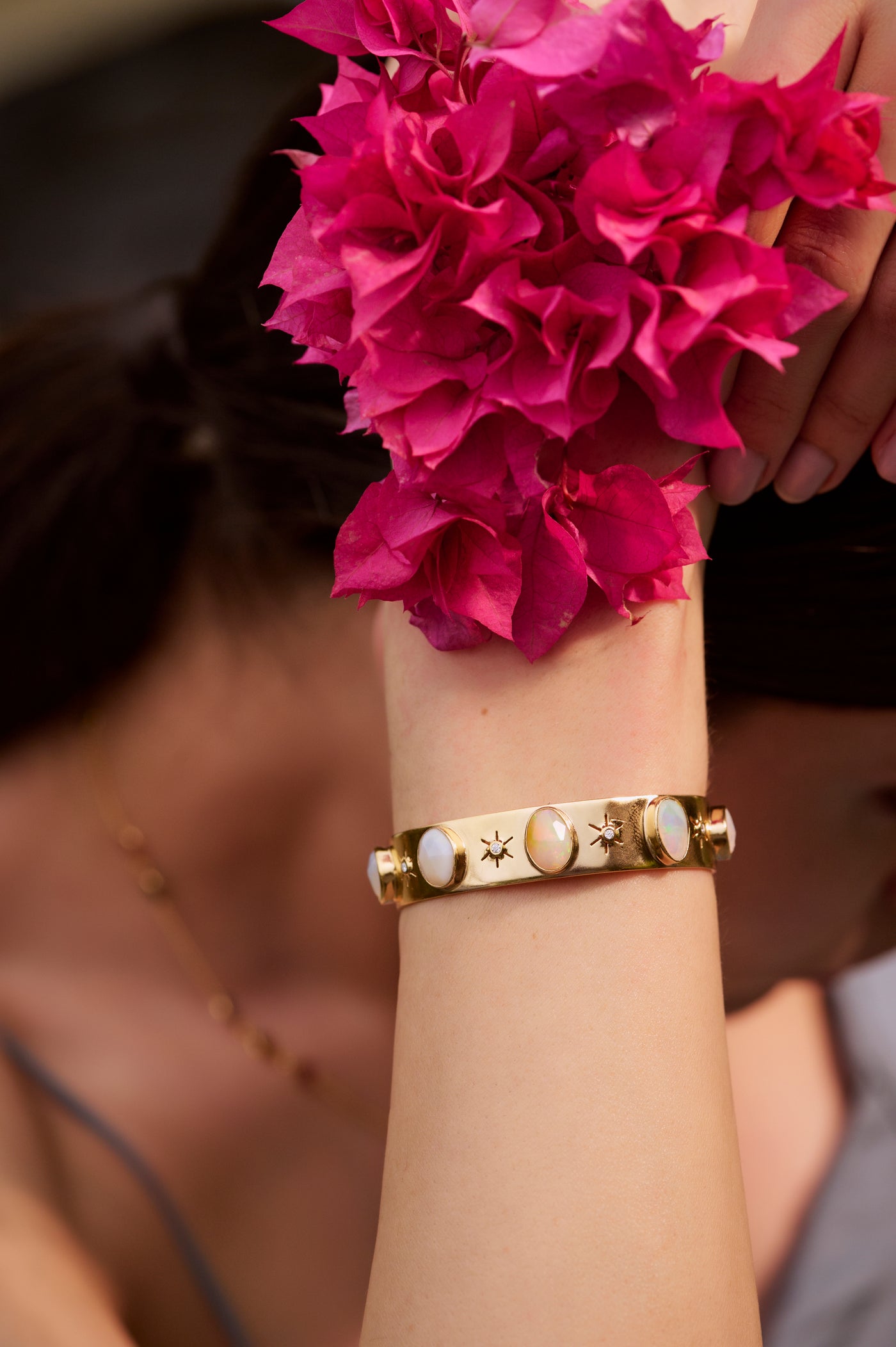 mini sun, tourmaline stone, bangle, minimal jewellery