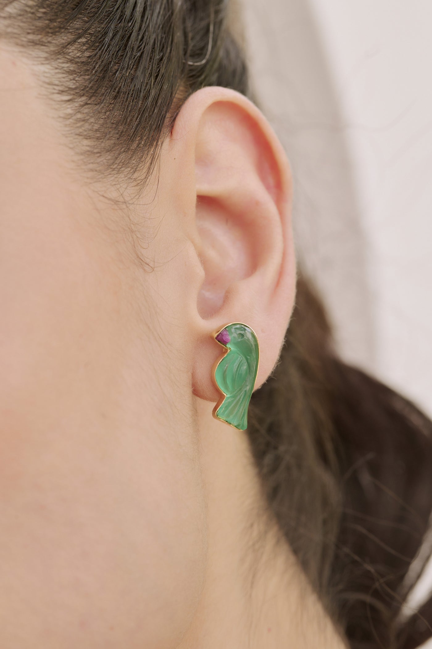 Parrot Gold Earrings