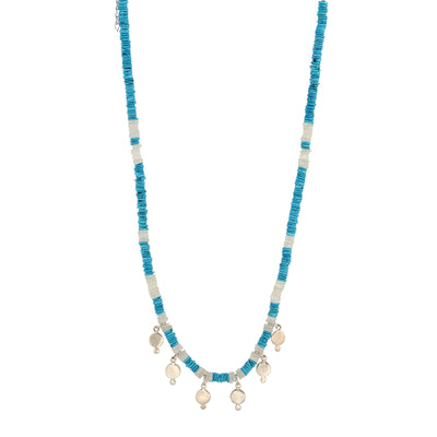 Amaya necklace with turquoise and moonstone