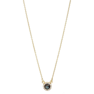 Lina necklace with moonstone & white zircon