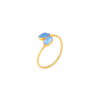 Blue chalcedony Paula ring