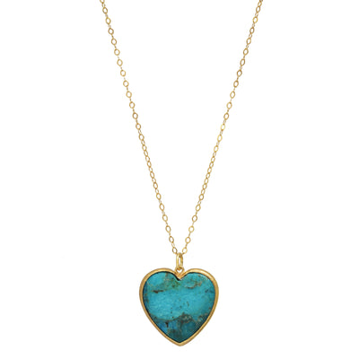 Liba big heart handcarved necklace