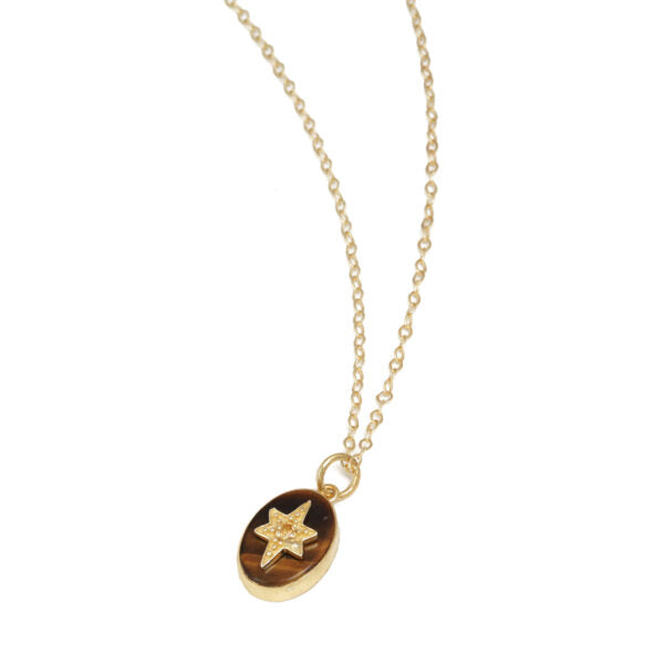 Oval star dream necklace